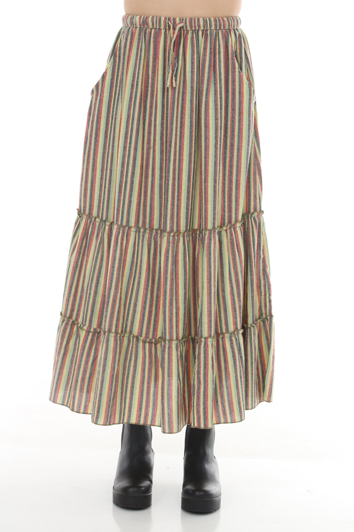 Rasta Tiered Maxi Skirt