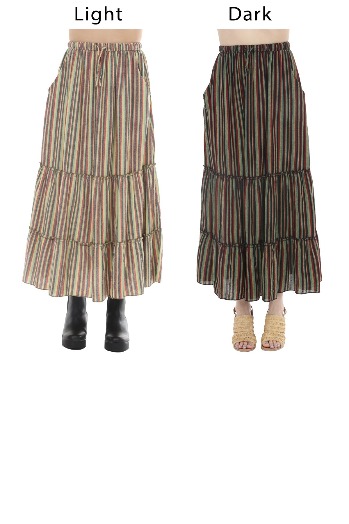 Rasta Tiered Maxi Skirt