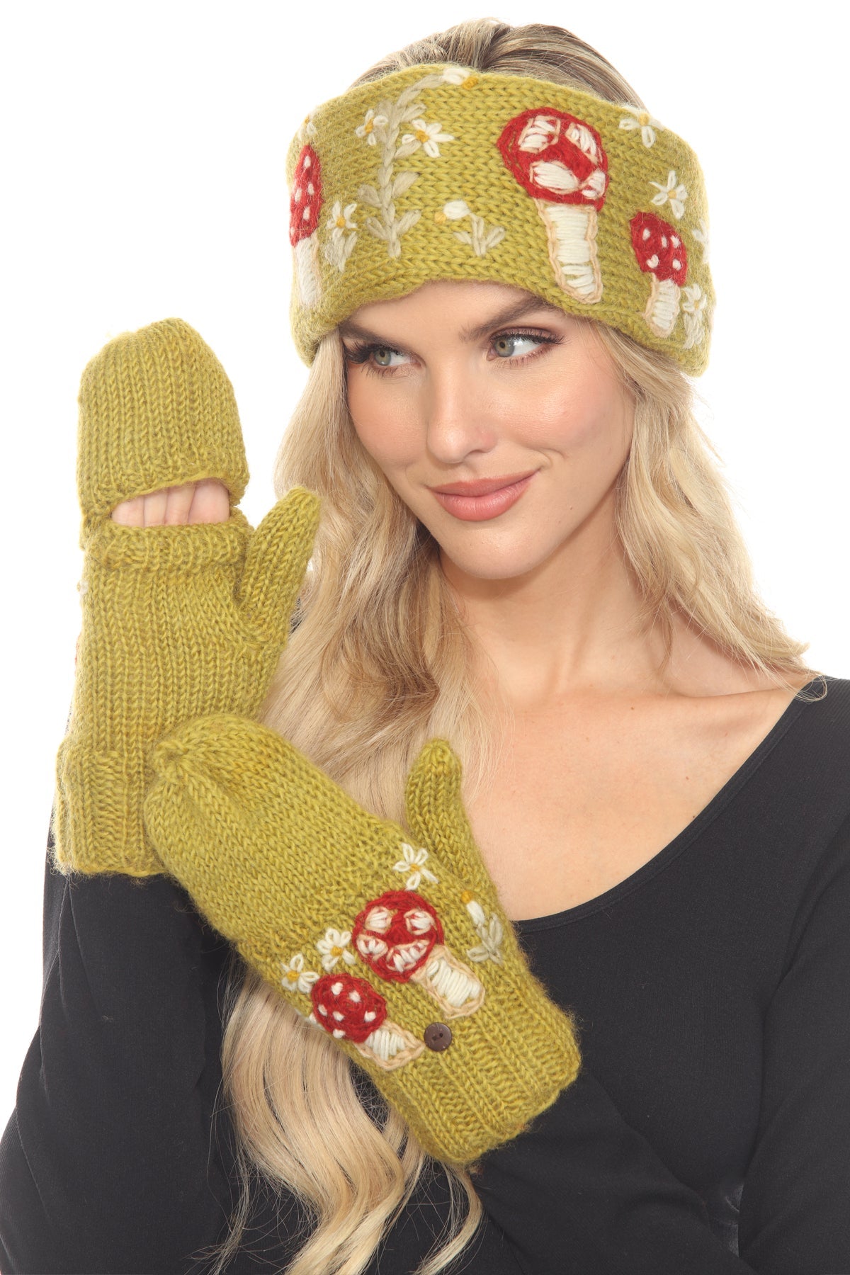 Hand Embroidery Mittens