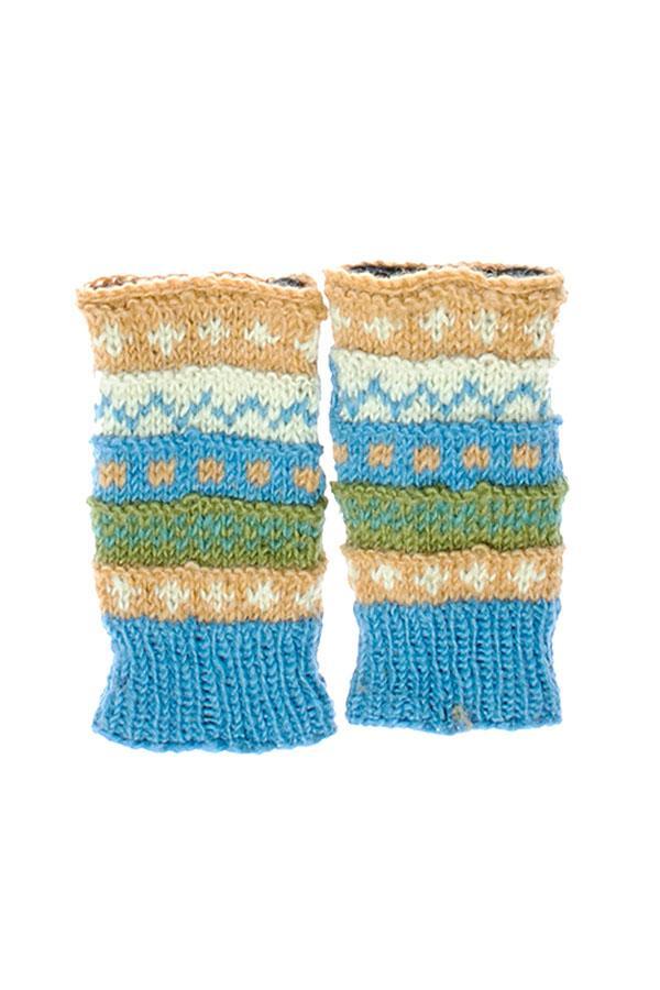 Winter hand knit handwarmer, fingerless Gloves