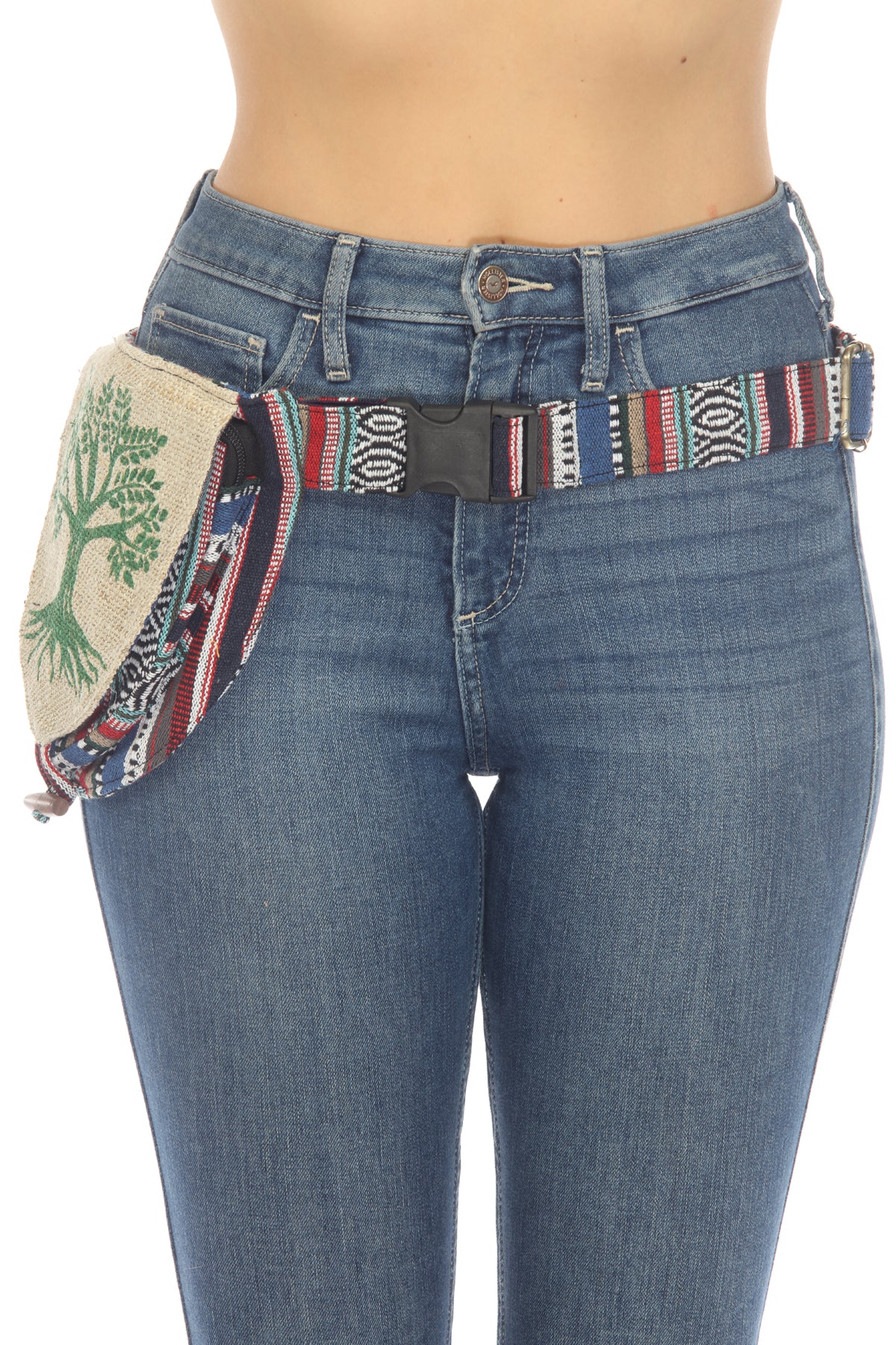 Rustic Stripe Hemp Belt bag