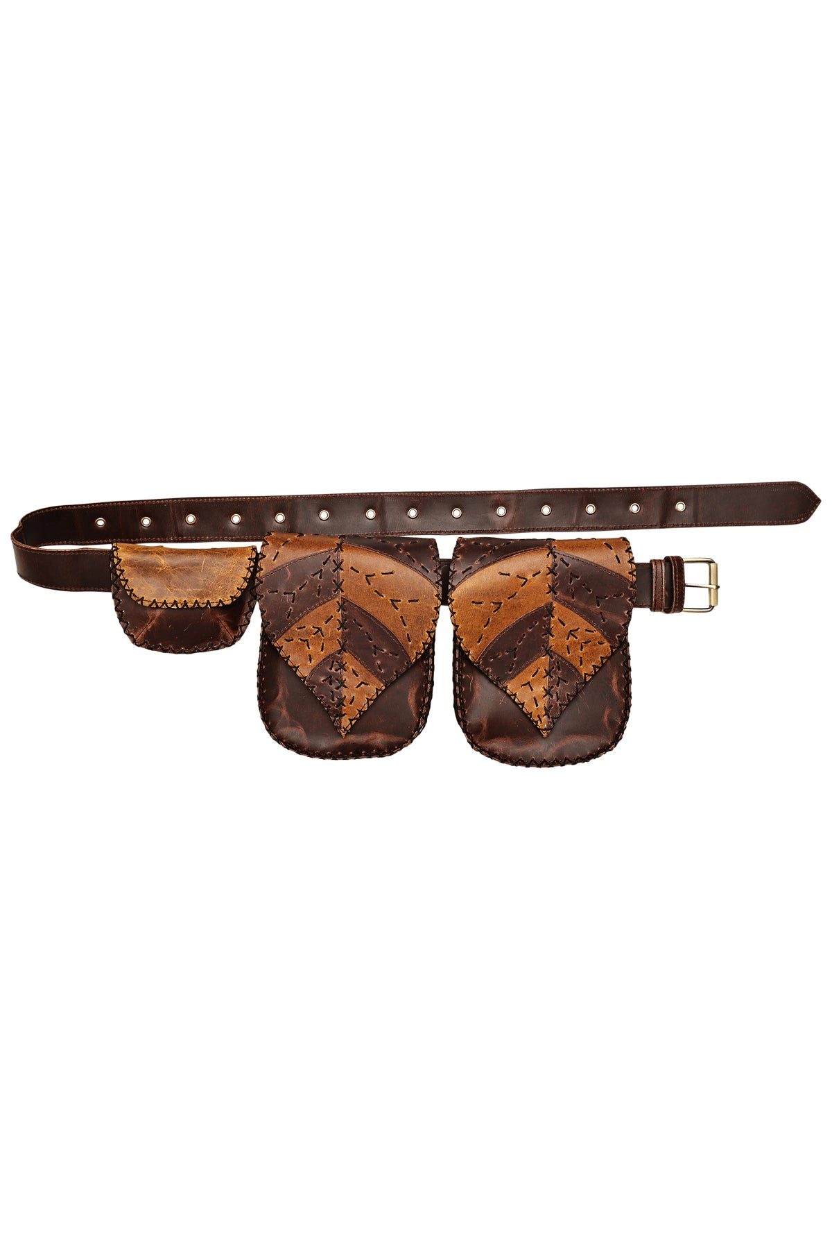 Falling Leaves Leather Belt Bag