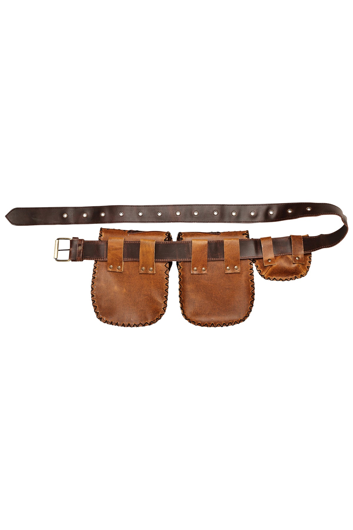 Falling Leaves Leather Belt Bag