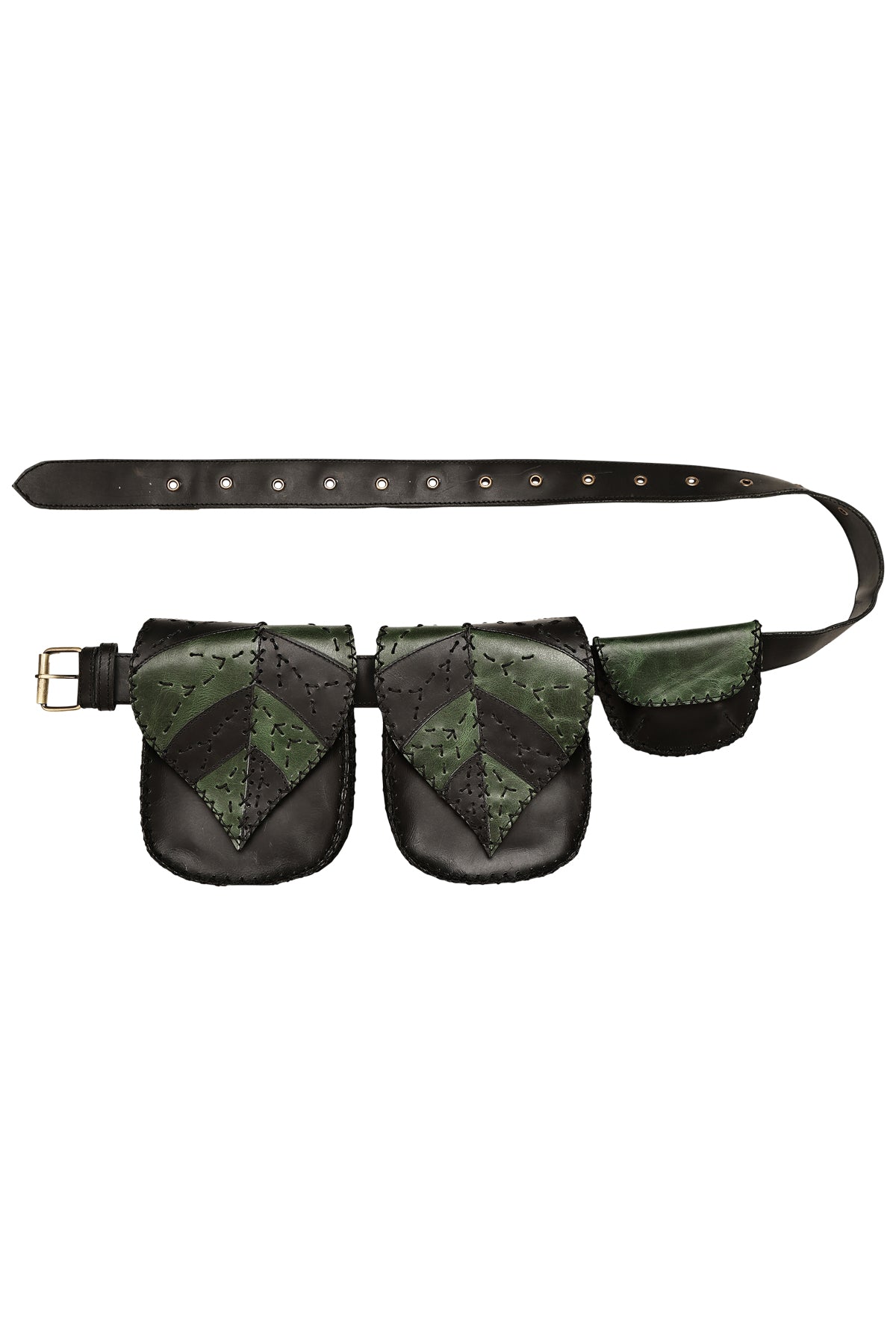 Falling Leaves Leather Belt Bag