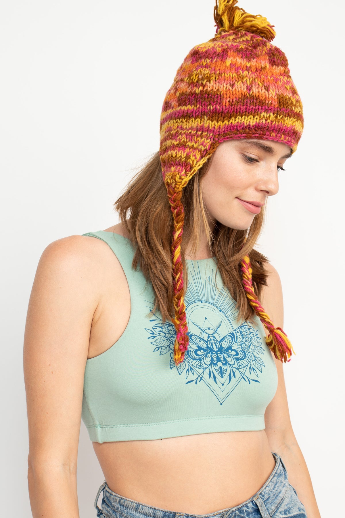 Knit Tiedye Winter Beanie Snow Ski Hat