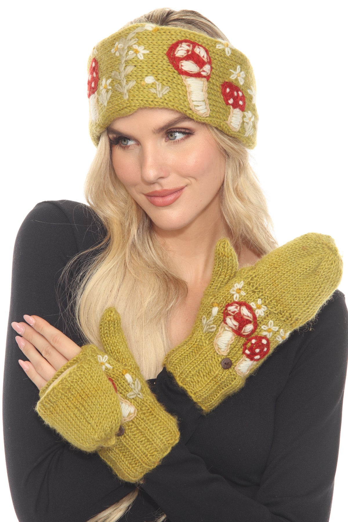 Wool Emb Boho Winter Headband