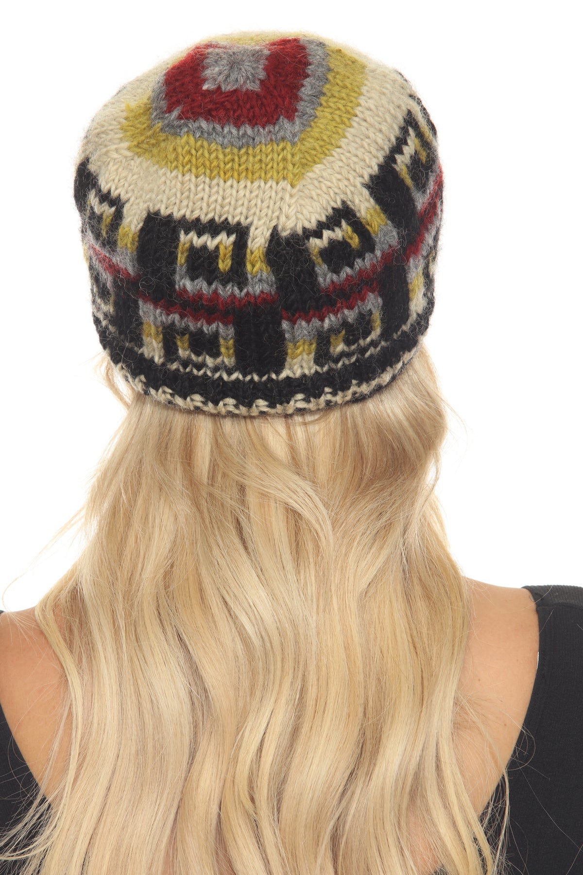 Handknit Waves Wool Beanie