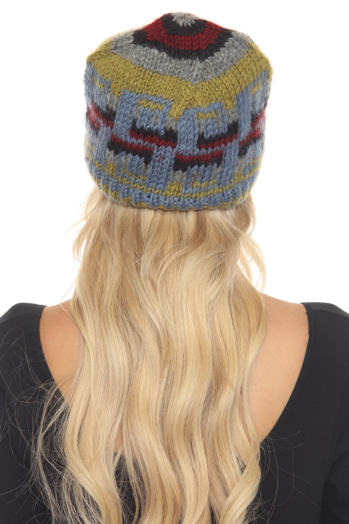 Handknit Waves Wool Beanie