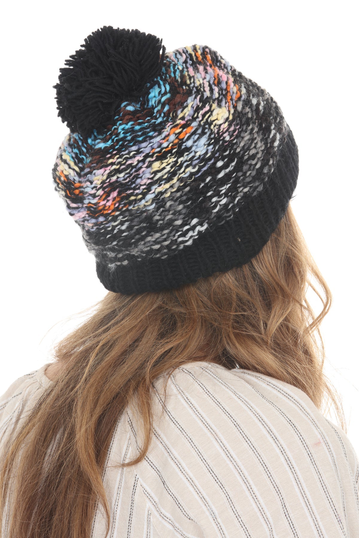 Tweedy Knit Pom Beanie