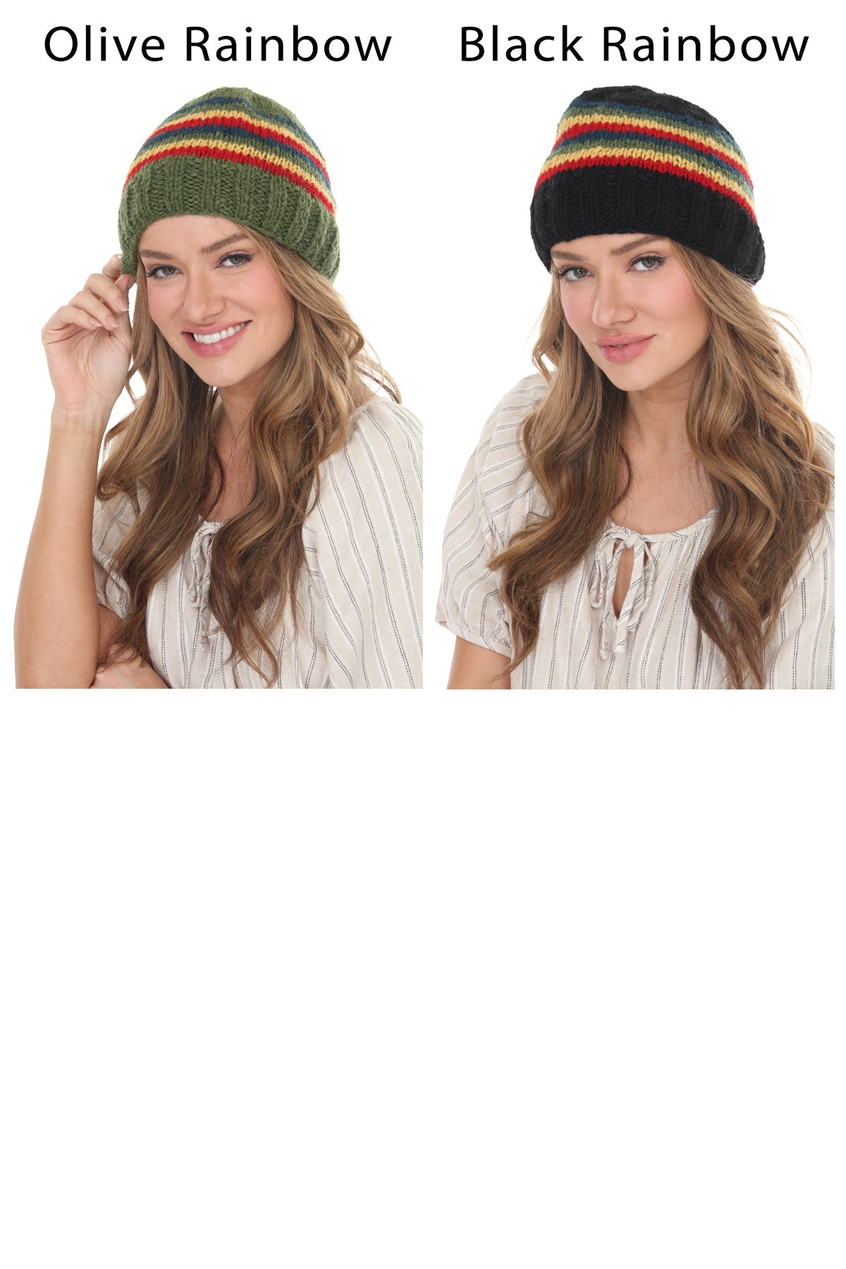 Rainbow Stp vintage Slouchy Beanie