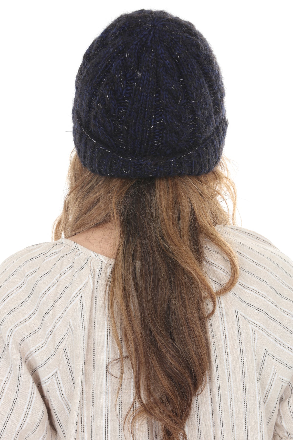 Cable Knit Faux Mohair Hat