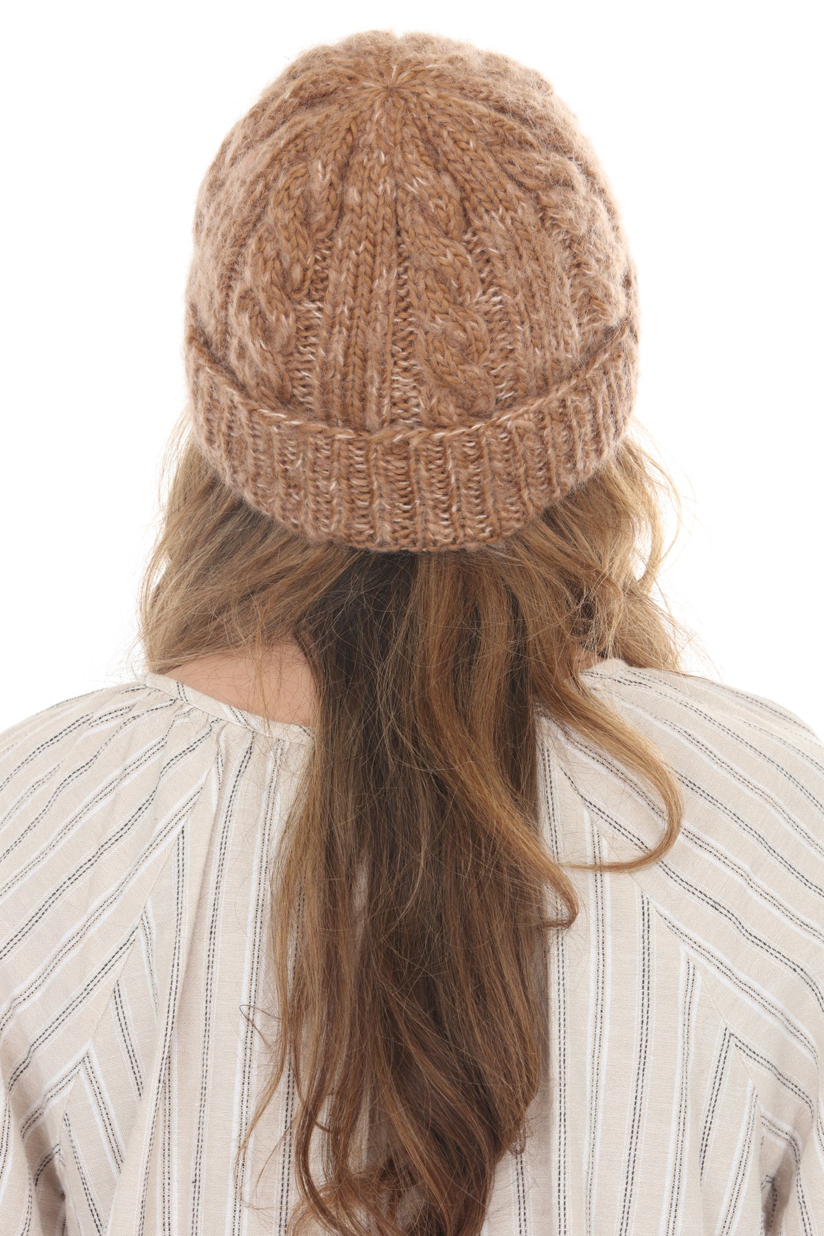 Cable Knit Faux Mohair Hat