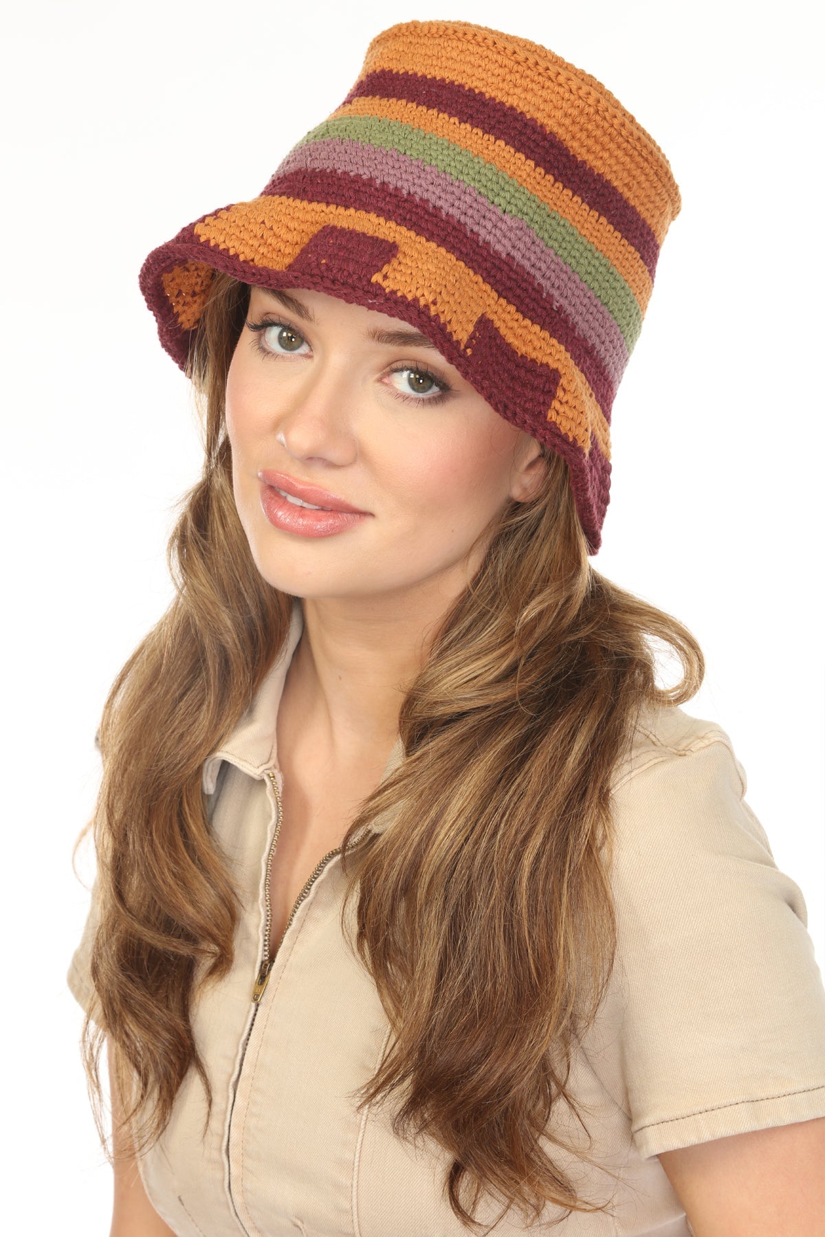 Maya Crochet Multi Bucket Hat