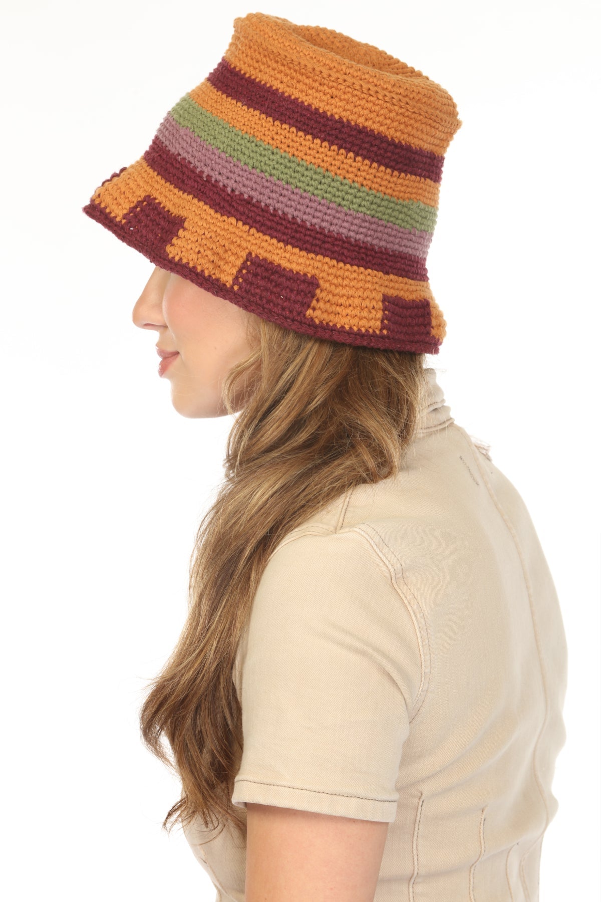 Maya Crochet Multi Bucket Hat
