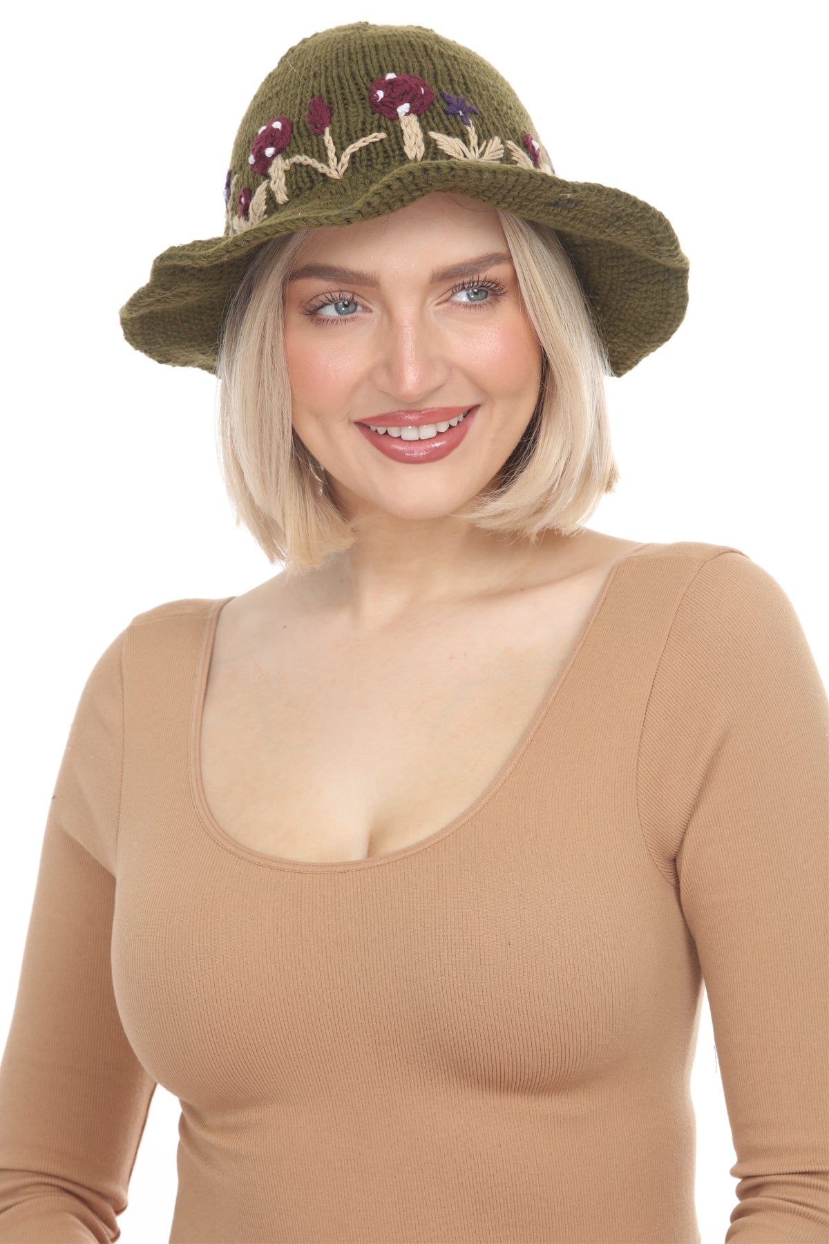 Cottagecore Knit Cotton Sun Hat
