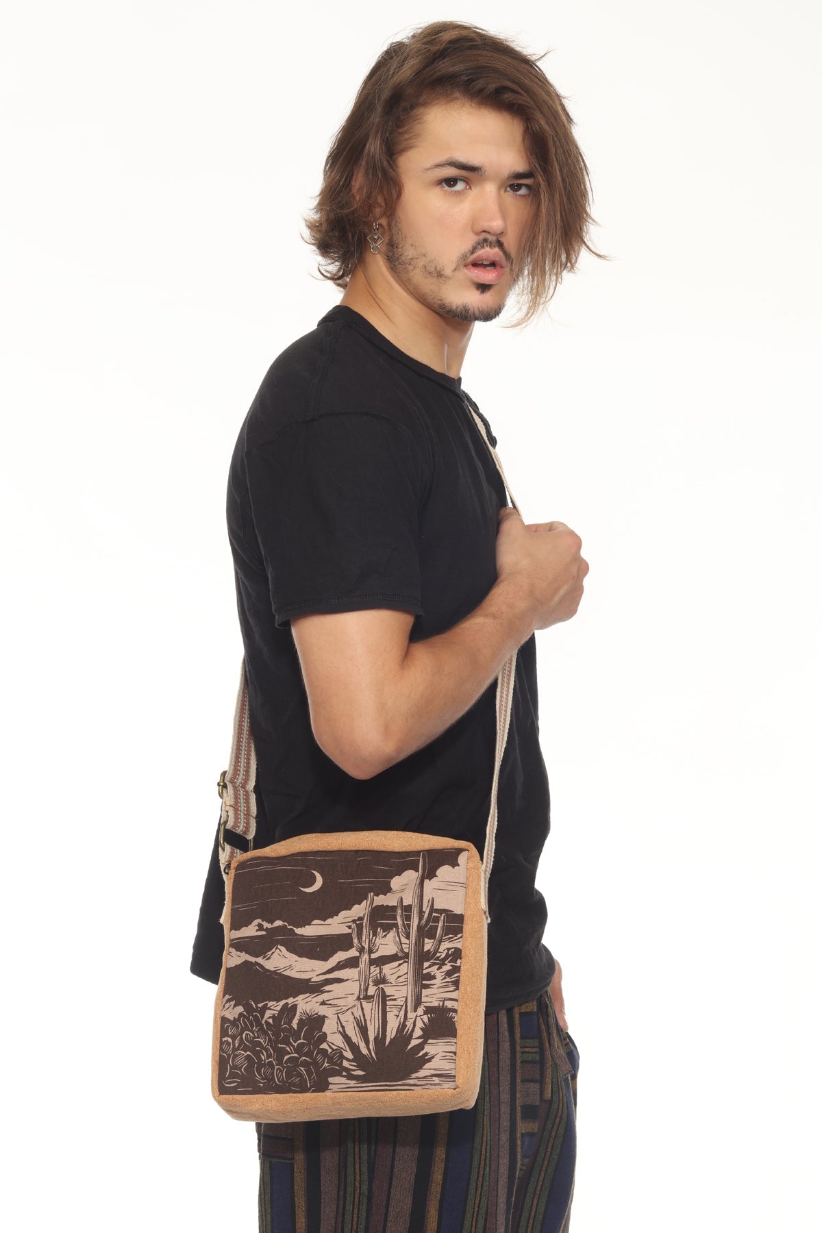 Scenic print crossbody bag