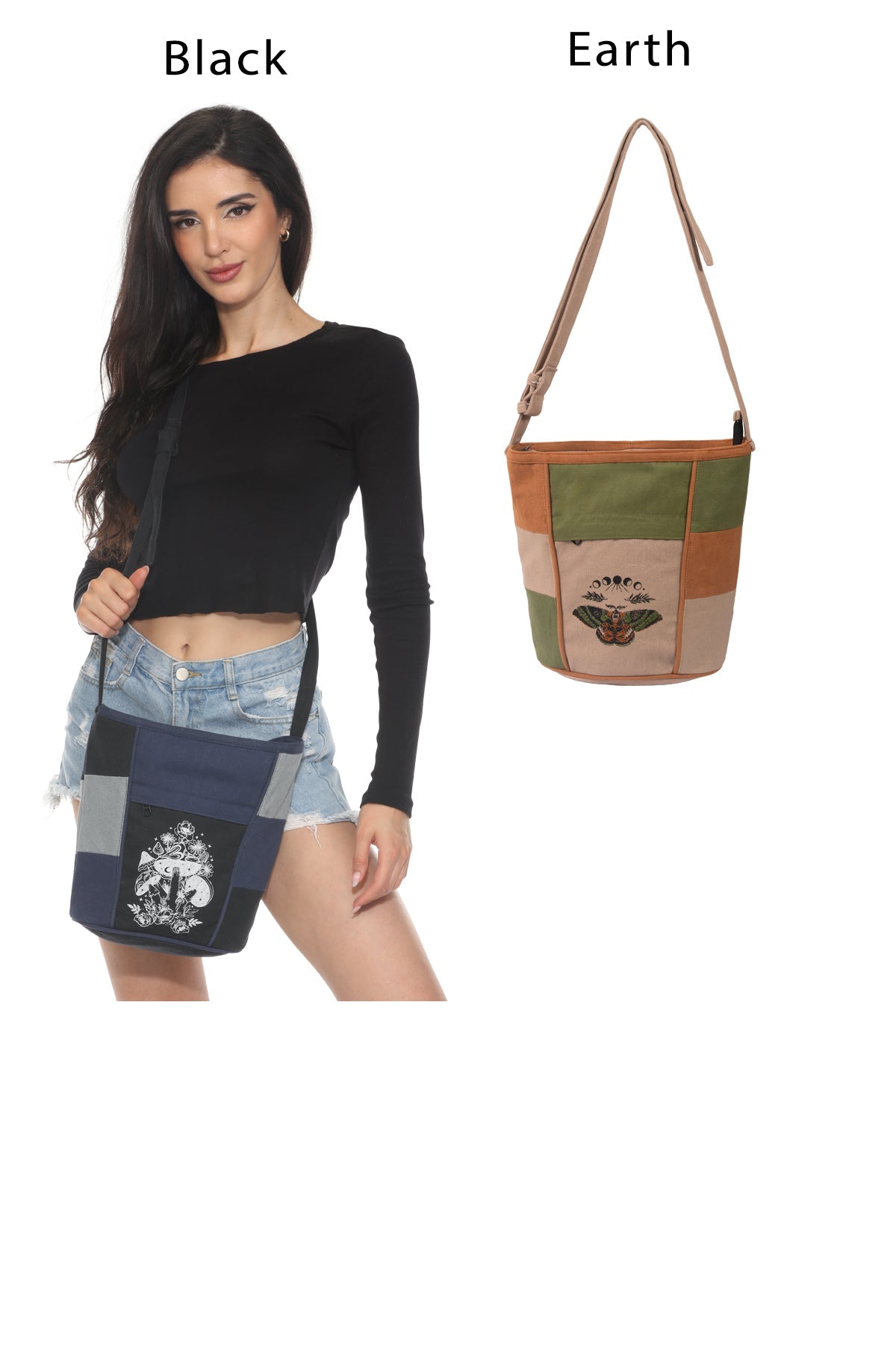 Patchwork Crossbody Canvas bag
