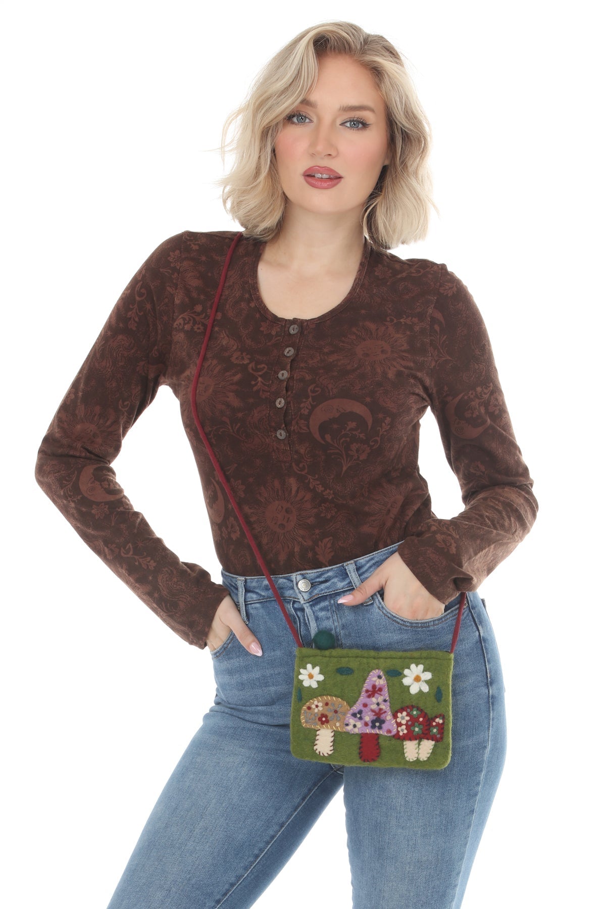 Felt Mushroom Mini Shoulder Bag