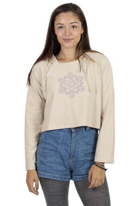 Cozy Mandala Crop Hoodie