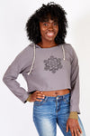 Cozy Mandala Crop Hoodie