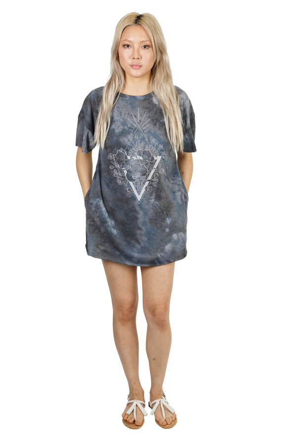 Winged Lotus Open Back Tie-Dye Tunic