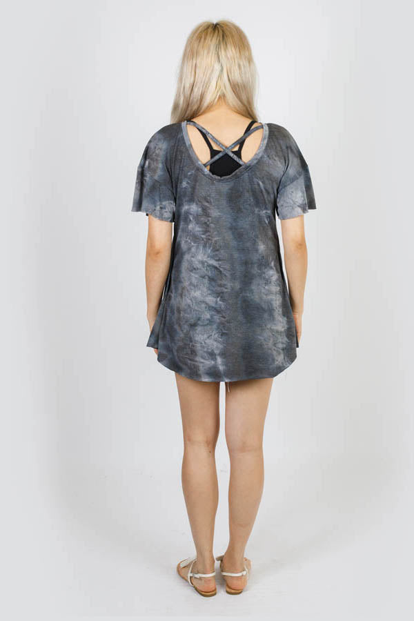 Winged Lotus Open Back Tie-Dye Tunic