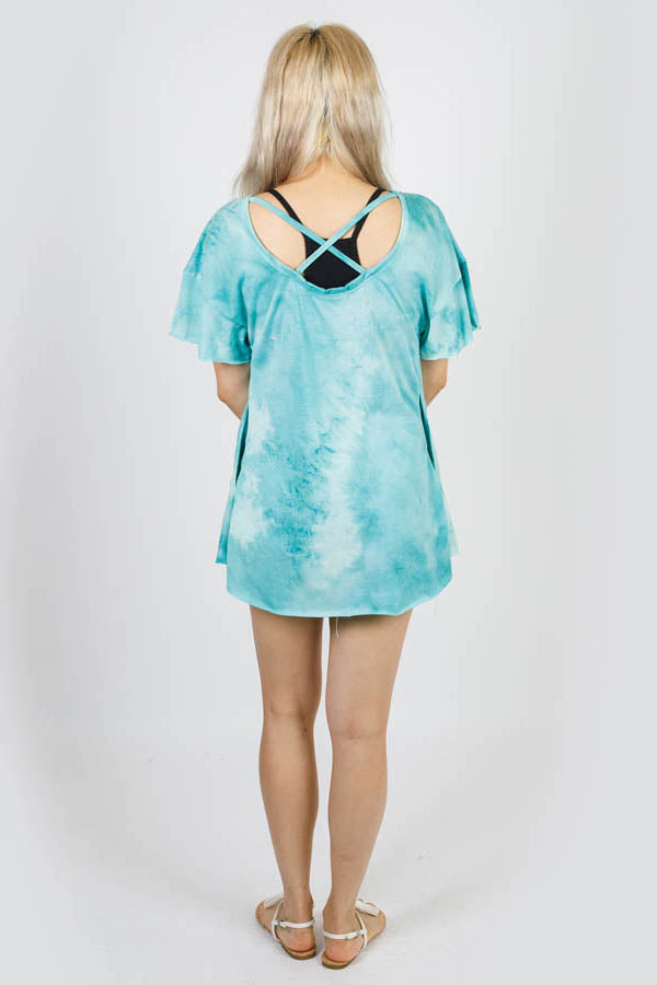 Winged Lotus Open Back Tie-Dye Tunic