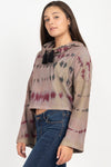 Cozy Cowl-Neck Cropped Sweatshirt