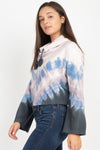 Cozy Cowl-Neck Cropped Sweatshirt