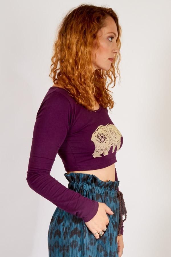 Spirit Animal Organic Long Sleeve Crop Top