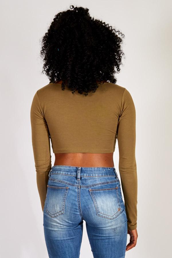 Spirit Animal Organic Long Sleeve Crop Top