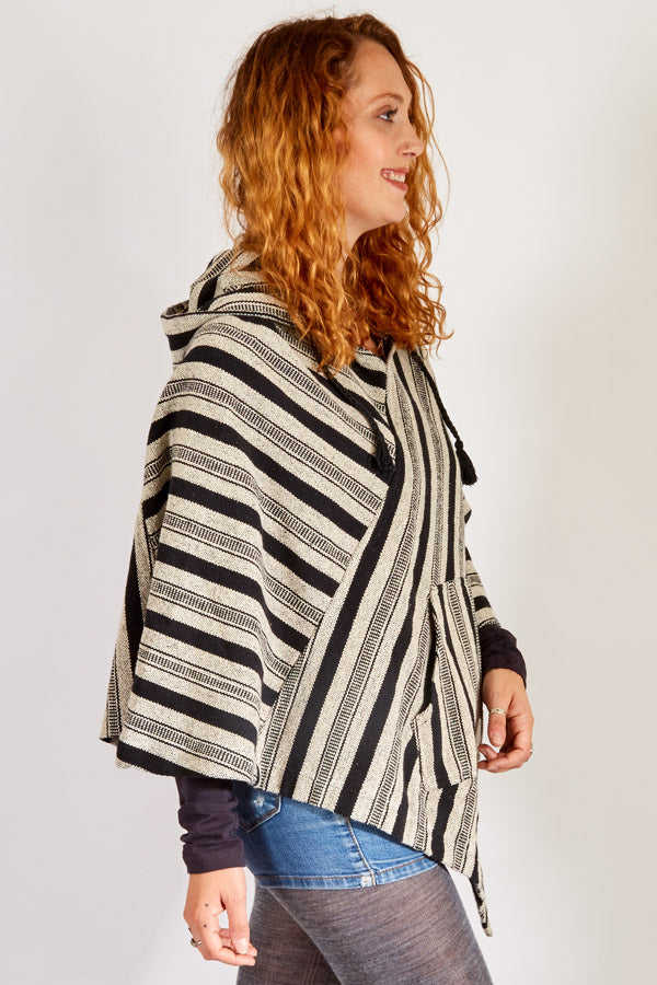 Woodstock Soft-washed Cotton Hoodie Poncho