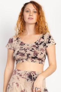 Tie-dyed Organic Crop Baby Tee