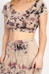 Tie-dyed Organic Crop Baby Tee