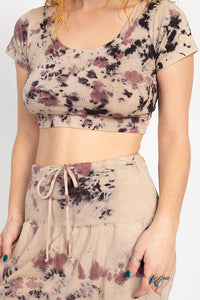 Tie-dyed Organic Crop Baby Tee