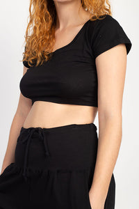 Tie-dyed Organic Crop Baby Tee