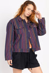 Stripe Oversize "Denim" Jacket