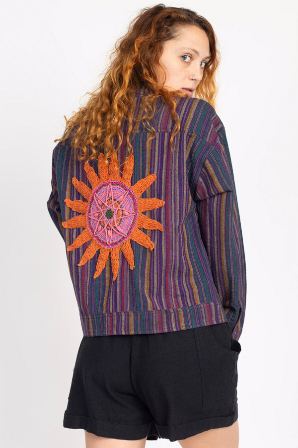 Stripe Oversize "Denim" Jacket