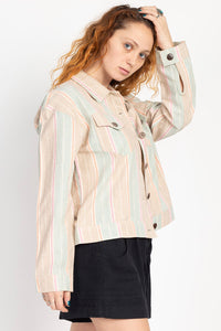 Stripe Oversize "Denim" Jacket