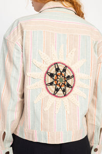 Stripe Oversize "Denim" Jacket