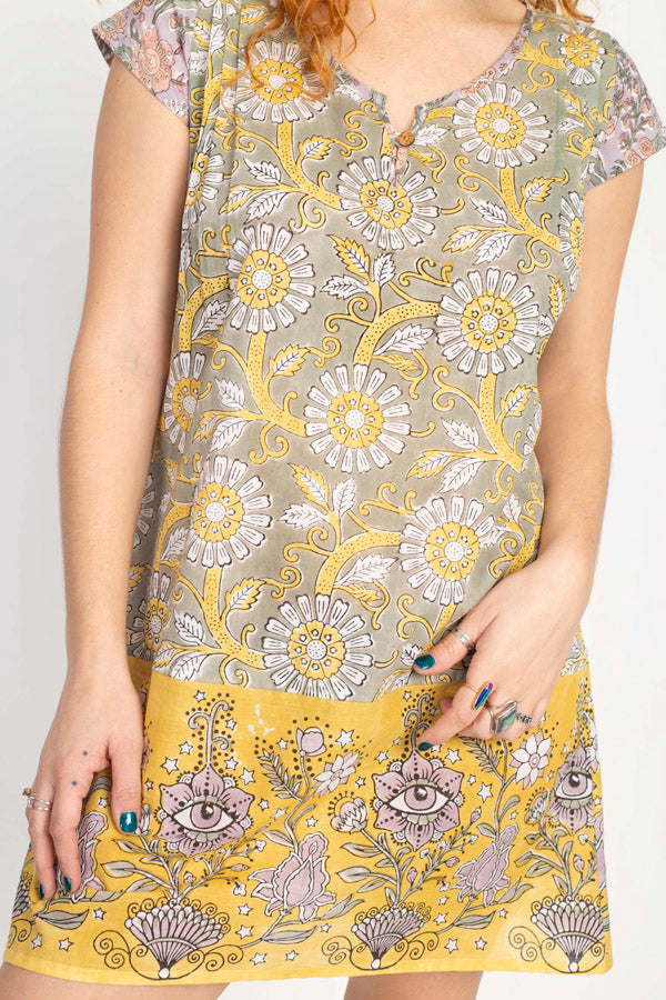 Block Printed Third Eye Tunic Dress