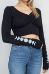 Moon Phases Cinched-Front Top