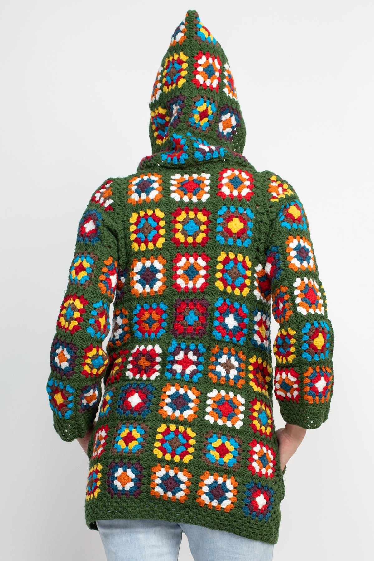 Patchwork Crochet Baja Hoodie
