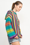 Unisex Striped Knit Sweater