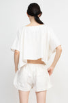 Homespun Draped Crop Top