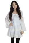 Off-the-Shoulder Lacy Peasant Cover-Up