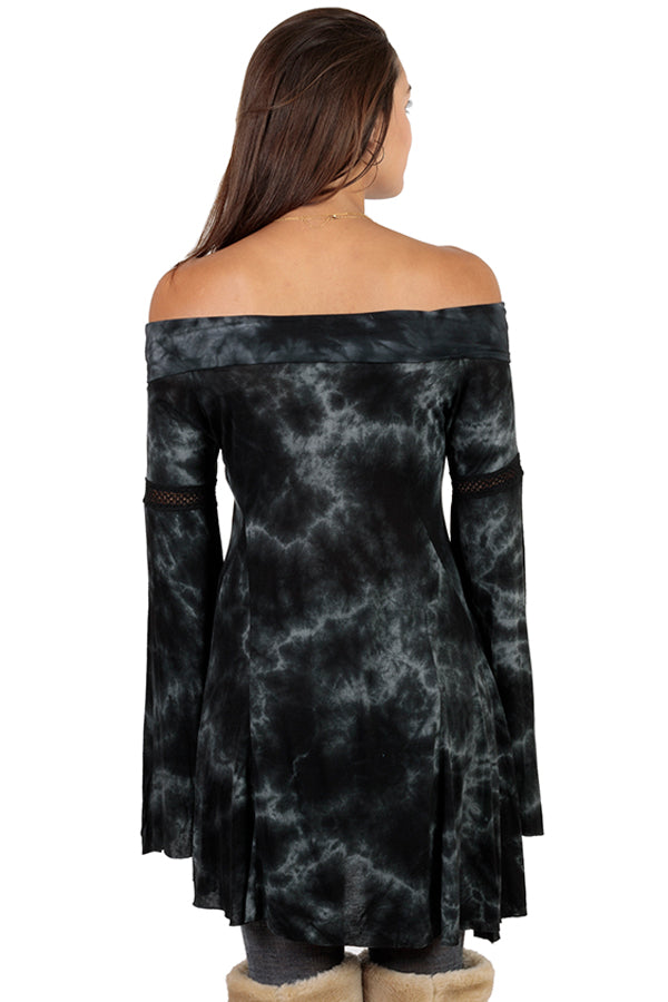 Off-the-shoulder Tiedye Mini Dress