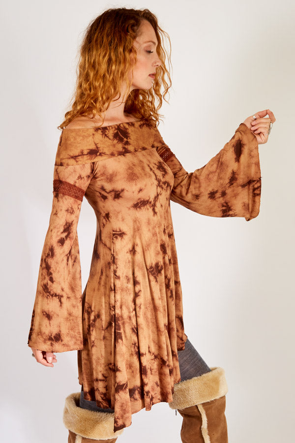 Off-the-shoulder Tiedye Mini Dress