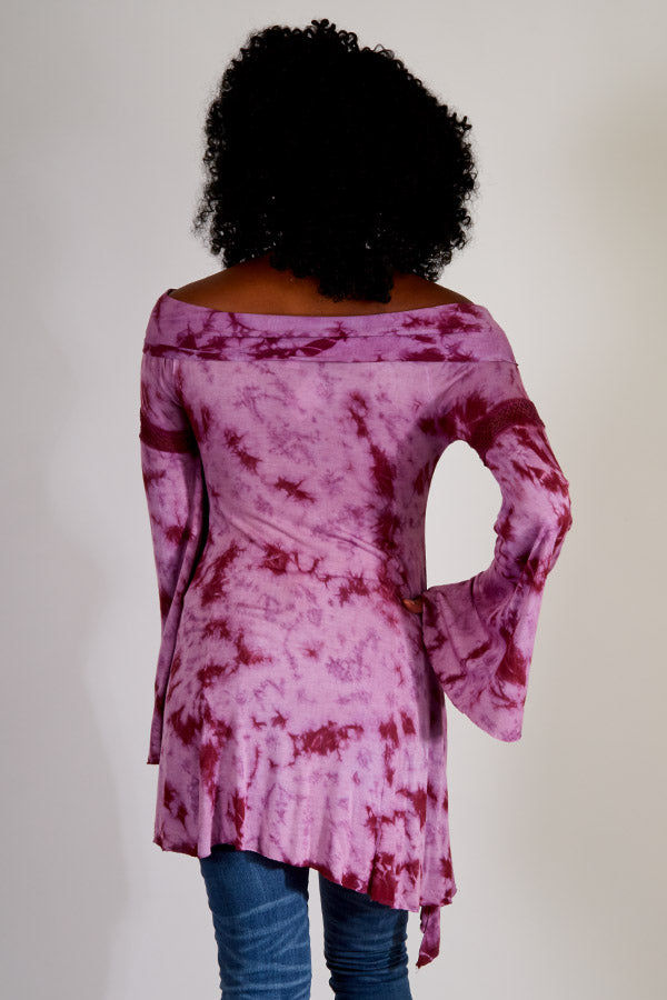 Off-the-shoulder Tiedye Mini Dress