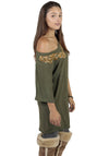 Women's Garden Wreath Off Shoulder Casual Beach Tunic Top Dress